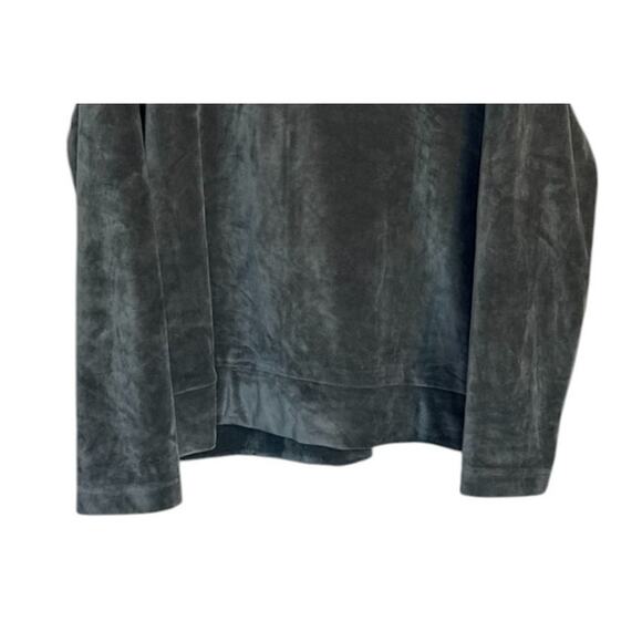 World Market Sweatshirt Women One Size Pine Green Velour Loungewear Lagenlook‎ - Picture 4 of 9